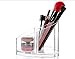Kamay's Acrylic Makeup Brush Holder, Heart Shape Acrylic Cosmetic Organizer Can Be Used As Cosmetic Storage, Lip Tips Holder/Box with 3 Spaces (SF-1058)
