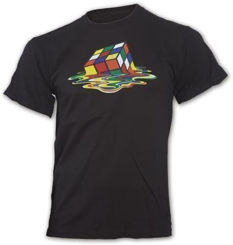 Men's Fun T-Shirt The Big Bang Theory Rubic Cube Sheldon Funny Tee Shirt S - XXL - Black, L