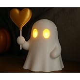 dekoratif sevimli balonlu hayalet fig&uuml;r&uuml; biblo Cute ghost with a Balloon Heart Halloween