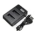 Price comparison product image MYAMIA Lcd Display Dual Slot Charger With Micro Usb Cable For Gopro Hero 5 Ahdbt-501 Battery