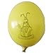 Produktbild 1 Stück Motiv Riesenluftballon Ei Form in Gelb von Ballonpoint - Riesen-Motiv01 - Hase mit Ei im Nest - 2seitig 1farbig bedruckt, Typ MRS320-101 Ø100cm /39inch, Umfang 310cm unbedruckt, XXL Riesenluftballon / Jumboballoon Ovale Form Typ RS320 inkl. Spezialballonverschluss (Klammer ZRBV12).