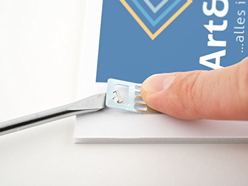 100 Stück – Aufhänger für Kapa Platten, Foamboard, Leichtschaumplatten, Leichtschaumaufhänger Groß - 7