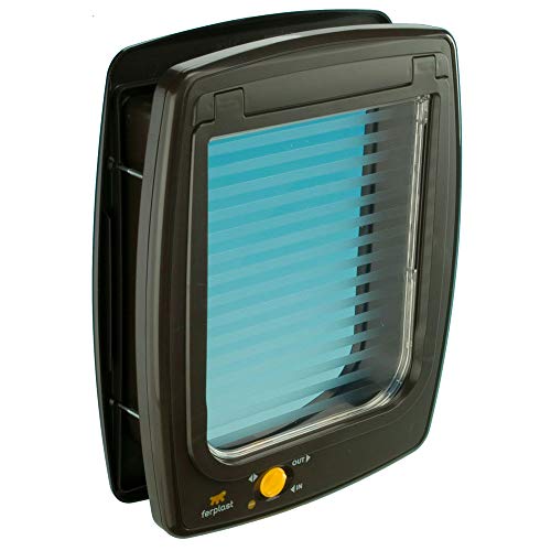 Ferplast Portina per Cani e Gatti Swing 11, Universale, Passaggio Controllabile, Protezione Contro le Correnti D'Aria, Tunnel Completo, 31 X 9,6 X 38,4 cm Marrone