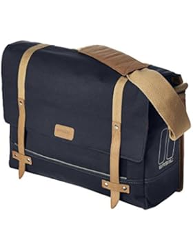 Luxus Messenger Bag mit Hook-On System für Fahrrad - 20 Liter - Schultertasche für Herren (Blau) mit Pen - Basil