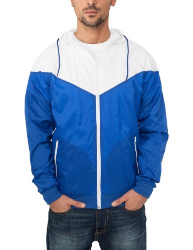 Urban Classics Herren Jacke Bekleidung Arrow Windrunner mehrfarbig (Roy/wht) Small