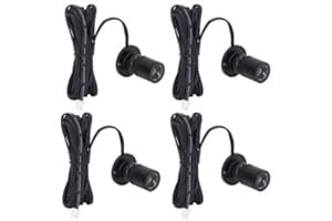 GAROSA 4 piezas mini foco regulable luz de arte LED, mini luces de acento ajustables con USB, foco armario 5V para vitrinas, porche, gabinetes de joyería, canales – negro