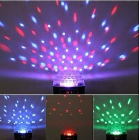 DUSIEC Mini LED RGB Crystal Magic Ball Effect light DMX Disco DJ Stage Lighting with Sound Activation Starry Suitable for disco, ballroom, KTV, bar, stage, club, party etc