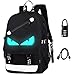 Produktbild Schultasche,Rucksack Sports Schultasche Leisure Rucksack Luminous Rucksack mit USB Charger Port Student Backpack für Mädchen Jungen & Kinder Damen Herren Jugendliche (Kinder Schulrucksack Augen)