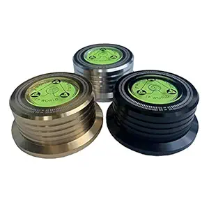 VMS INDIA 50Hz Record Weight Stabilizer Turntable Clamp Stabilizer LP Disc Stabilizer Golden