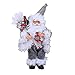 Produktbild iPenty Weihnachtsmann Deko in 12cm Größe Weihnachten Deko Nikolaus Santa Claus Figur