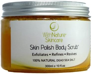 Skin Polish Salt Scrub (300 ml) with real aromatherapy oils, by WithNature Skinkcare