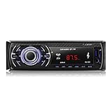 * Reproductor MP3 multimedia para coche: Se puede leer las memorias usb y las tarjetas SD de hasta 128GB, además puedes conectar con los dispositivos sin bluetoothe mediante auxiliar, con lo que te amplia el uso para escuchar músicas en la vía aburrida.
