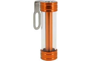 DAM Support de vignette Moto Cylindrique ALU 50X30 mm Orange