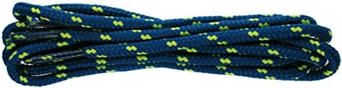 TZ Laces® Branded 5mm Cord Hiking Boot shoelaces (180cm, Blue/Yellow Fleck)