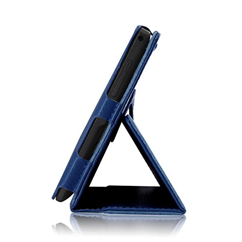 Infiland Folio Hülle Case Schutzhülle Tasche für 7 “7 Zoll Google Android Tablet-PC inklusive ALLDAYMALL A88S / A88X 17,8 cm (7 Zoll) Tablet-PC, rotor® 17,8 cm (7 Zoll) Android Tablet PC, JEJA 7 Zoll Android Google Tablet PC, Dragon Touch Y88X 7 Zoll Tablet PC, Trimeo 7 Zoll Tablet PC, Arespark Ultrathin 7 Zoll Tablet PC, PHROG7 Tablet PC (7 Zoll), Rixow Ultrathin 7 inch Tablet PC( Überprüfen Sie bitte die Details der kompatibelen Tablet-Modell-Liste in Produktbeschreibung)(Dunkleblau) - 9