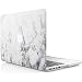 Produktbild iDOO MacBook Schutzhülle / Hard Case Cover Laptop Hülle [Für MacBook Pro 13 Zoll mit Retina Display - ohne CD-Laufwerk: A1425/A1502] - matt, weißer Marmor