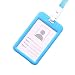 Produktbild TAOtTAO ID Card Holder Portable Bunte Mitarbeiter Kunststoff ID Kartenhalter Namensschild Lanyard Umhängeband (Hellblau)