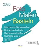 weiss verlag monschau  Foto-Malen-Basteln Bastelkalender weiß groß 2020: Fotokalender zum Selbstgestalten. Do-it-yourself Kalender mit festem Fotokarton. Format: 30 x 35 cm