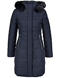 TAIFUN Outdoorjacke Steppmantel mit Webpelzkragen Dunkelblau 40