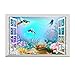 Produktbild Meer Cartoon 3D Wandaufkleber Fenster Tür Wandbild Kunst Aufkleber für Wanddekoration Wasserdicht Umweltfreundliche Pvc-aufkleber