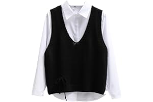 REHJJDFD Women Sleeveless Vest Solid Knitted V Neck Pullovers Jumper Top