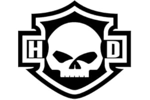 SUPER FABRIQUE Aufkleber für Helm, Retrostil, Harley Davidson Totenkopf