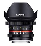 objetivos video canon Parasol extraíble Samyang F1420509101 - Objetivo para vídeo VCSC-Mirrorless para Micro Cuatro Tercios (Distancia Focal Fija 12mm, Apertura T2.2-22 Cine NCS CS, diámetro Filtro: 67mm), Negro