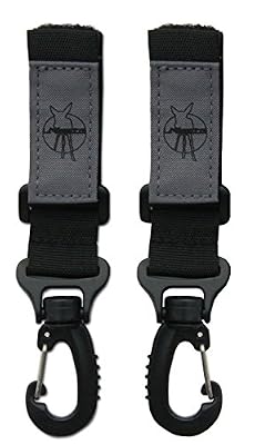 Lässig Crochets de Poussette 2 Pack Noir