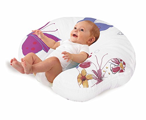 Love2Sleep BABY FEEDING/ NURSING PILLOW HOLLOWFIBRE FILLED FOR COMPLETE SUPPORT: BUTTERFLIES