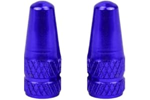 Marcraft Blue Metal Presta Tyre Valve Dust Caps (2 Pack) for Bicycles And Motorcycles | Not For Cars | Anodised Alloy | Screw-On