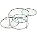 Leitmotiv Tripple Swivel Glass Table with Chrome Steel Frame