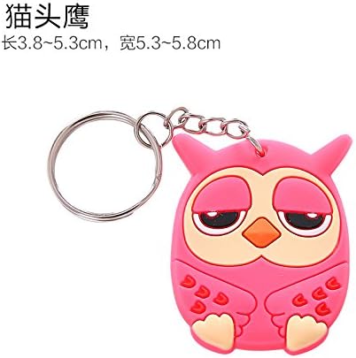 XIAMUO-Daily necessities Three-dimensional Creative Cartoon soft plastic keychain key ring lovely personality hanging a car key chain international gift of the owl