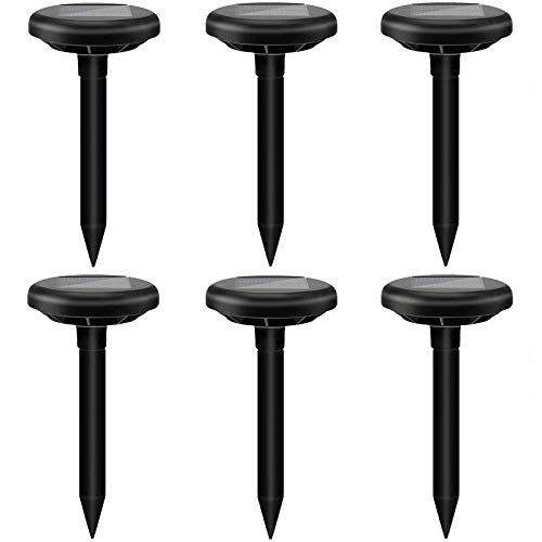 Preisvergleich Produktbild Ultrasonic Solar Maulwurfabwehr, Maulwurfschreck, Maulwurfbekämpfung, Wasserdichte Ultraschall Repeller Abwehr,Wühlmausschreck für Rasen Garten Hof Schädlingsbekämpfung Solar Mole Repeller (6PACK)