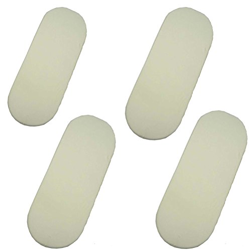 4x Moses Basket 100% Cotton Fitted Sheet Cream
