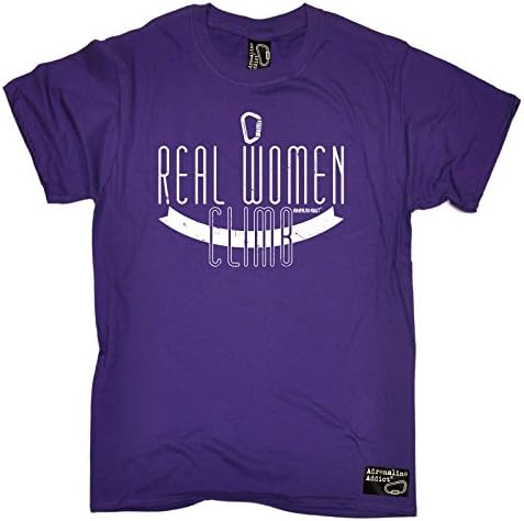 Adrenaline Addict Premium Mens Real Women Climb T-Shirt Tee/Rock Climbing Funny Fashion Birthday Gift Bouldering accessories Clothing Christmas Present For him