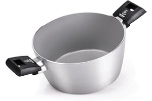 Moneta Innova Casseruola 2m 20cm, rivestimento naturale FineGres (NO PFAS), anche per induzione, 100% Made in Italy