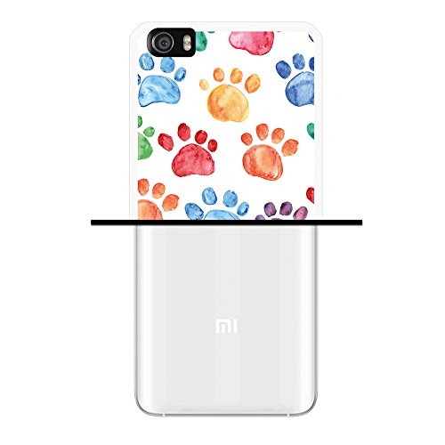 Funda Xiaomi Mi5  WoowCase   Xiaomi Mi5   Funda Silicona Gel Flexible Huellas Perro  Carcasa Case TPU Silicona - Transparente