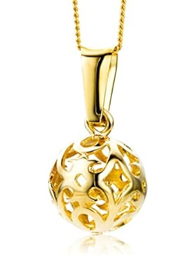 Miore Damen Halskette mit filigrane Anhänger  375 Gelbgold  45cm