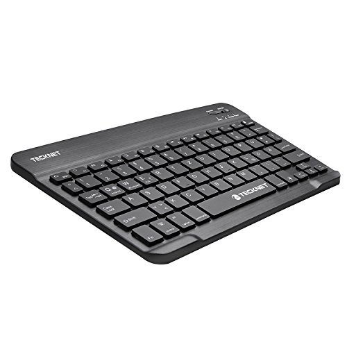 TeckNet Ultra Slim (4mm) Bluetooth Illuminated Tastatur Keyboard (QWERTZ, Deutsches Tastaturlayout) Für iOS, Android, Windows und Mac mit wiederaufladbarem 6-Monate-Laufzeit-Akku - 2