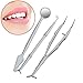 Produktbild 3 EINWEG Dental Instrumente Zahnweiß-Kit Spiegel, Probe, Zange – Set 5 Stück. Best für Reisen Dental-Kit | Pet Dental-Kit | Home Dental-Kit