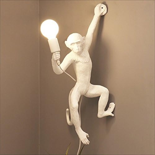 Crayom Wall spotlight American Village Creative Resin Monkey Wall Lamp Living Room Children Bedroom Bedside Corridor Imitation Animal Wall Light for outdoor and indoor