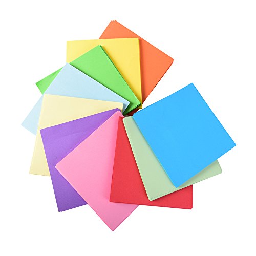 Faltpapier, 500 Blatt 15 x 15 cm, 70 g/qm 10 Farben – bunte hochwertige Faltblätter für Origami und Bastelprojekte - 3