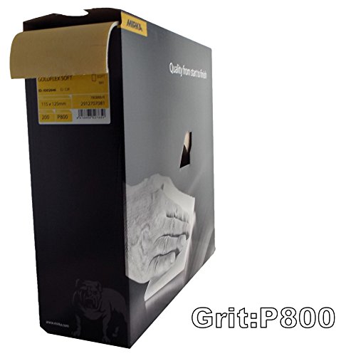 MirkaGoldflex P800 Grit Perforated Roll - 200 Abrasive Sanding Pads Soft and Flexible designed for the difficult to reach details by hand Suitable for both dry and wet sanding Automotive Industry