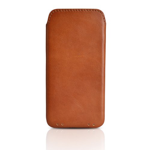 Preisvergleich Produktbild KD Essentials iPhone 5 / 5S Echt-Ledertasche Cognac Slimdesign