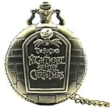 IMBSB Taschenuhr The Nightmare Before Christmas Vintage Antik Anhänger Runde Form