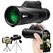 Produktbild 12X50 HD-Monokularteleskop mit mobilem Adapter stativ, wasserdicht-stoßfest-beschlagfrei Zoom Monokular Low Night Vision für Vogelbeobachtung Jagd Camping Wandern Reisen Landschaft