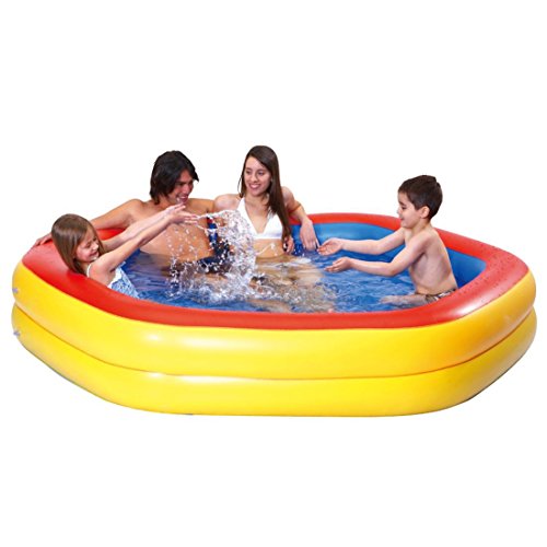 Jilong Giant Hexagon Pool - sechseckiger Kinder Pool, geeignet ab 6 Jahren, 230x230x45cm