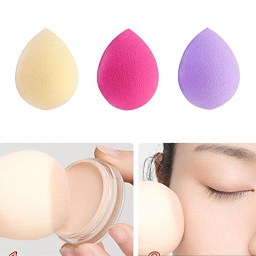 Makeup Sponges, Koly® 3Pcs Pro Makeup Soft Foundation Blending Powder Smooth Water Droplets Sponge
