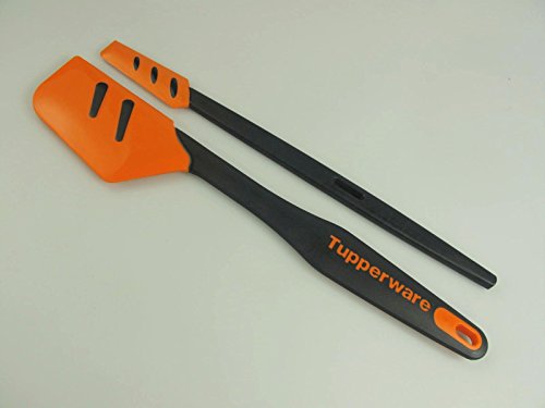 TUPPERWARE Griffbereit Top-Schaber schwarz-orange D167 + Kleiner Top-Schaber D78 - 2