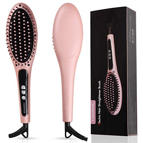 Cepillo alisador eléctrico, isenpenk, cepillo desenredante para cabello liso natural Districante